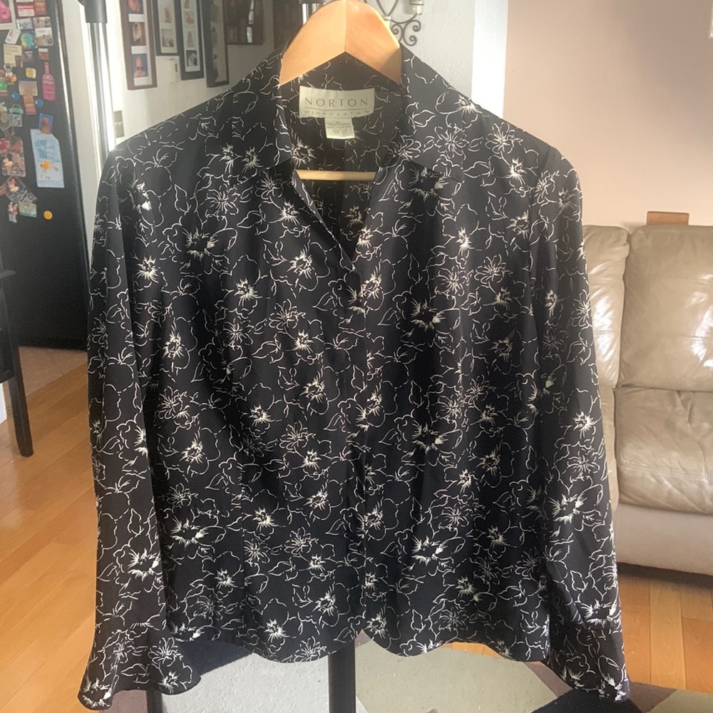 Floral Print Blouse with Bell Sleeves